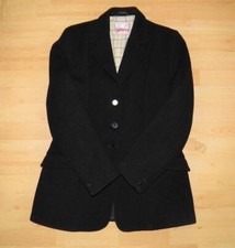 Ladies Black Heavy Weight Pure New Wool Hunt Coat By Caldene - 42" Chest