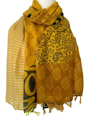 Mustard yellow scarf ladies - scarf,