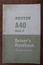 Austin A40 Mark II Saloon & Countryman original English handbook 