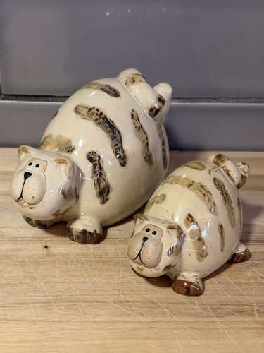 Pair vintage studio pottery - of,