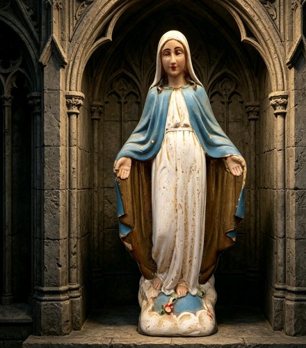 Vintage religious plaster - vintage,