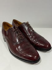 Jones the Boothmaker Mens Burgundy Leather Semi Brogue Oxford Shoes 11 UK 45 EU