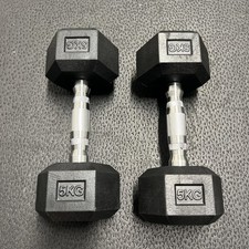 Rubber Hex Dumbbell Pair –