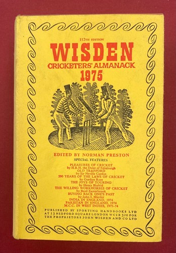 1975 wisden hardback - ,