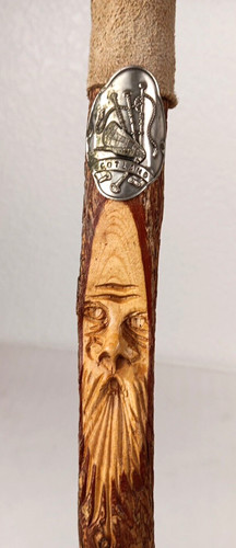 Vtg wood walking stick - vtg,