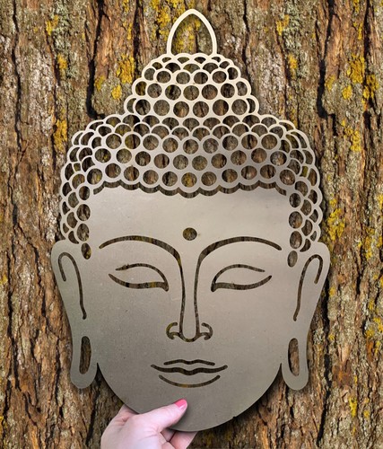 Buddha head steel wall art - steel,