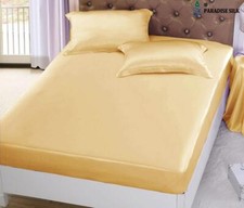 19MM Seamless Silk Fitted Sheet Size Single Double King Super King