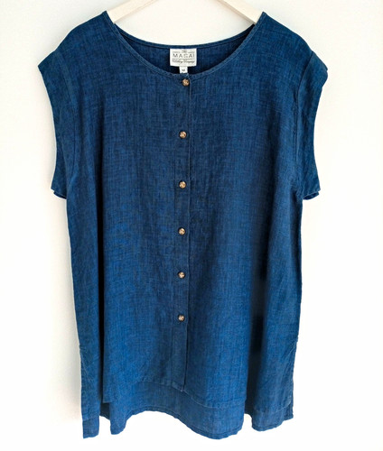 Masai indigo linen - masai, top