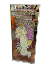 La Dame aux Camelias Sarah Bernhardt Mucha Mirror Art Nouveau  32x13.5” Paris