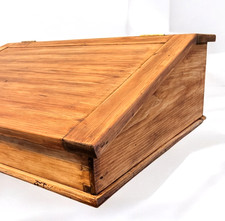 Antique Victorian Wooden Writing Slope Desk with Compartments 67×51×26cm