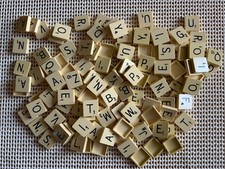 Vintage SCRABBLE - Individual Letter Tiles SQUARE Back - SPARES / REPLACEMENTS