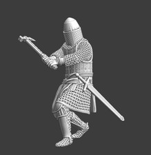 Northern Crusades Miniatures Medieval Crusader Foot Knight w War Hammer 3D 28mm+