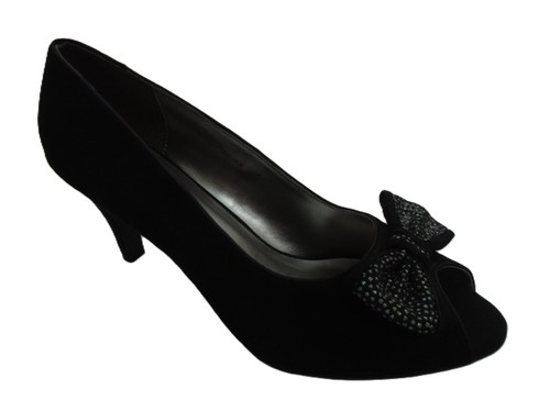 Lotus black suede heels - lotus,
