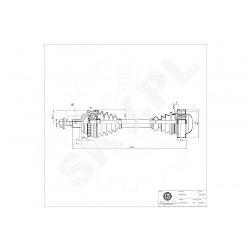 Front drive shaft for - front,