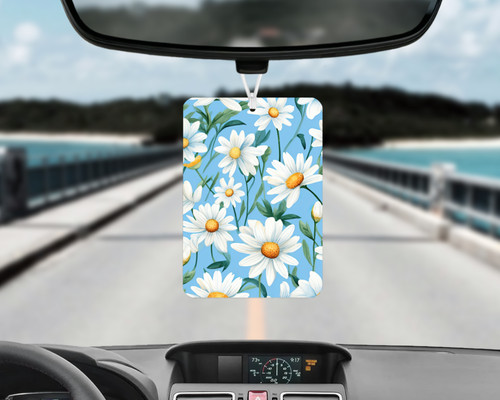 Blue daisies car air - blue,