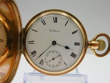 VINTAGE ROLLED GOLD WALTHAM POCKET WATCH SPARES REPAIRS OR RESTORATION 50MM.