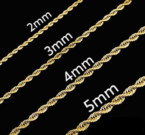 18k gold filled rope chain - rope,