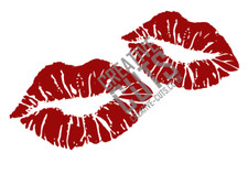 Lips Stencil, graffiti style