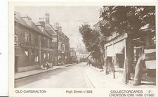 Surrey Postcard - Old Carshalton - The High Street c1928 (Repro) -  S637