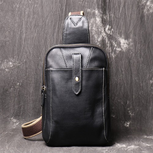 Men leather sling bag - men’s,