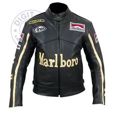 Marlboro biker leather jacket - marlboro,