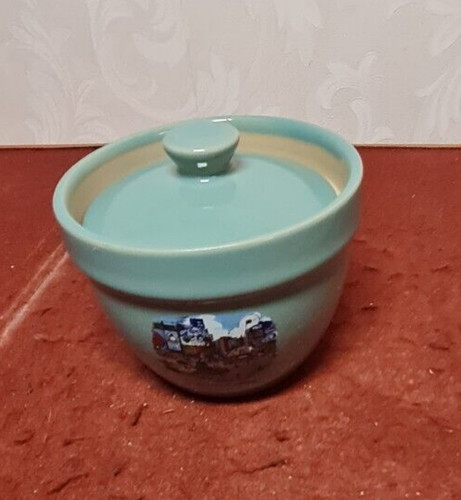 Denby manor green lidded sugar - manor,