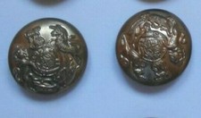 A pair kings crown British Army WW1-2  small  cap  buttons 13mm General service 