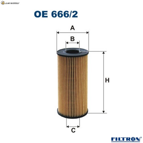 Oil filter 666 for - oil, 666/2