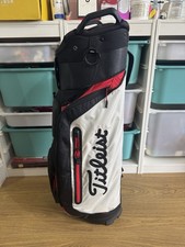 Titleist Cart 14 Golf Bag, Black / White / Red, Rainhood, decent, 2.6 kg