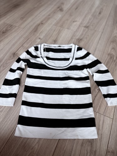 Zara knit black white breton - black,