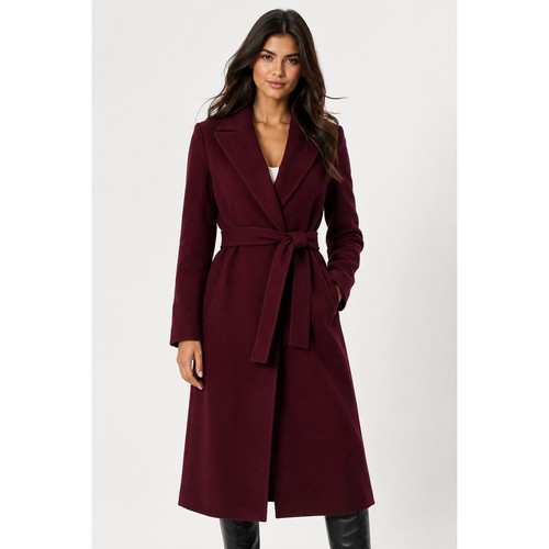 Zara manteco wool blend belted - blend,