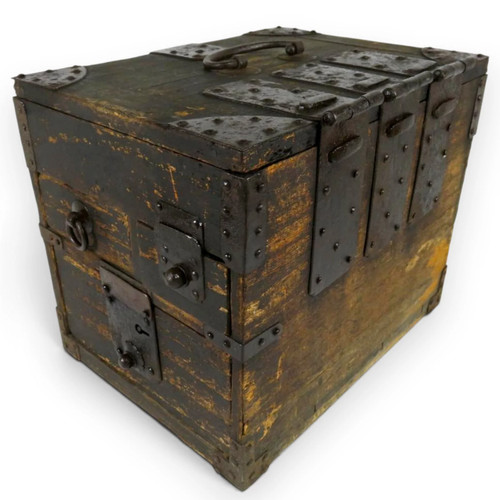 Japanese wooden safe box - safe,