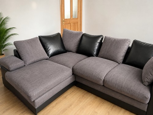 Grey black fabric - fabric, corner