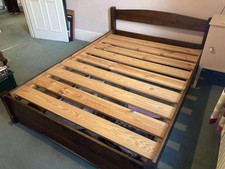 WARREN EVANS SOLID OAK DOUBLE BED FRAME WITH MATTRESS DELIVER! AVAILABLE