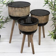 Black cream rattan - cream,
