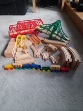 Wooden train set 80 pieces