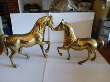 PAIR OF QUALITY VINTAGE BRASS