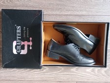 Ladies Grafters Black Parade Leather Hi-Shine Cadet shoes size 5 light use