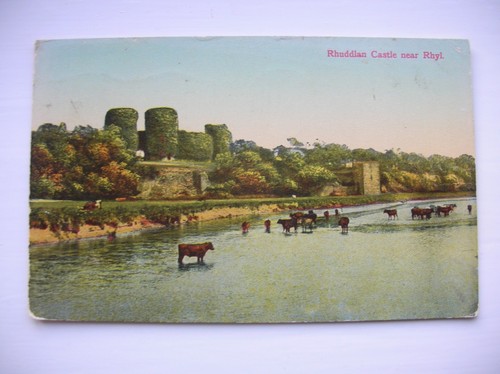 Rhuddlan castle postcard near - postcard,