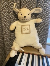 Tesco 2003 Puppy Dog Soft Toy Comforter White Beige Bunny Rabbit Vintage (a2)