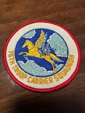 Vintage USAF 76th Troop Carrier Squadron Patch Golden Winged Horse