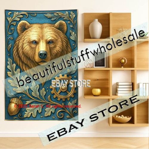 Bear tapestry ornate - bear,
