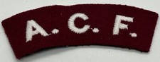 British Military Army Cadet Force ACF Maroon White Uniform Patch