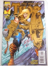 MIGHTY THOR #25 GOLD FOIL DYNAMIC FORCES SIGNED JOHN ROMITA JR DF COA LTD 10