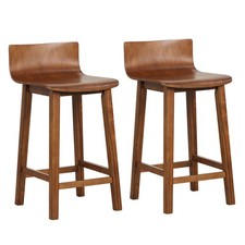 24.5" Wood Bar Stools Set of 2