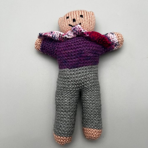 Hand knitted teddy - hand,