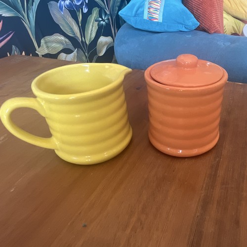 Ceramic creamer lidded sugar - ceramic,
