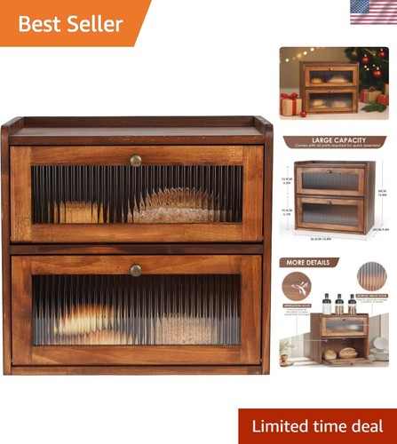 Pine bread box with acrylic - pine,