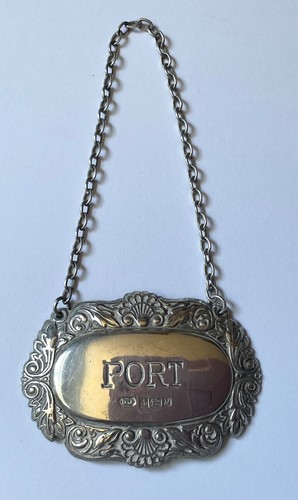 Vintage silver decanter label - vintage,