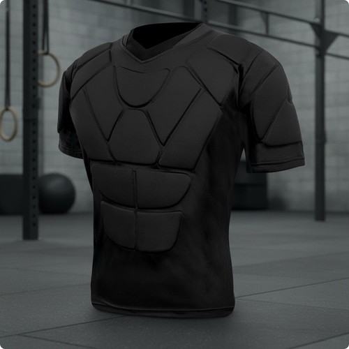 Goalkeeper shirt with padding - with,
